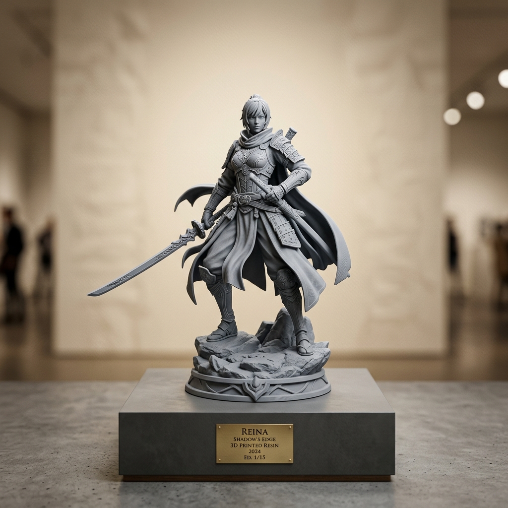 Reina Anime Warrior Figurine — 3D printed anime & characters collectible by Alycia's Studio